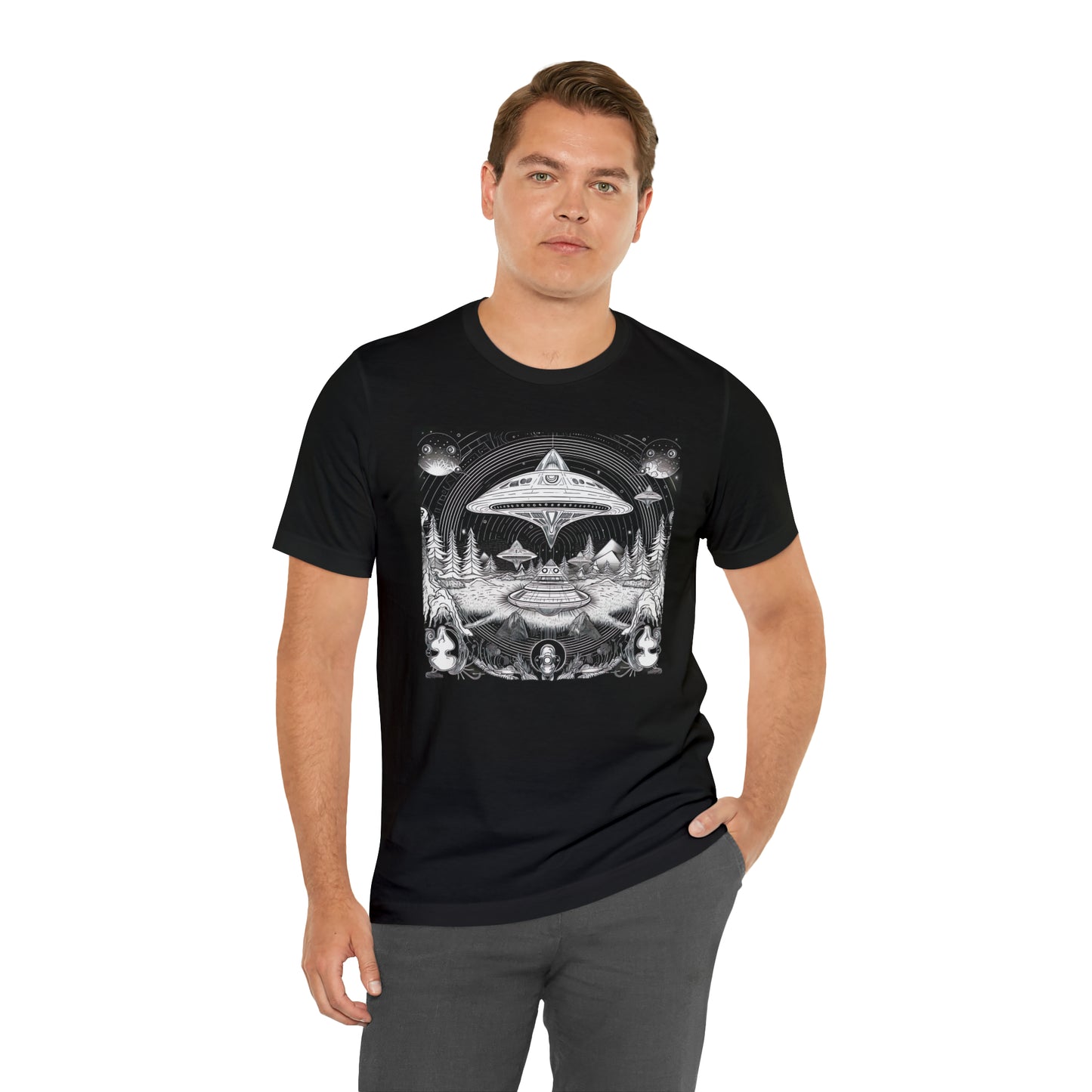 Ancient Flyover UFO T-Shirt | Higher Density Living