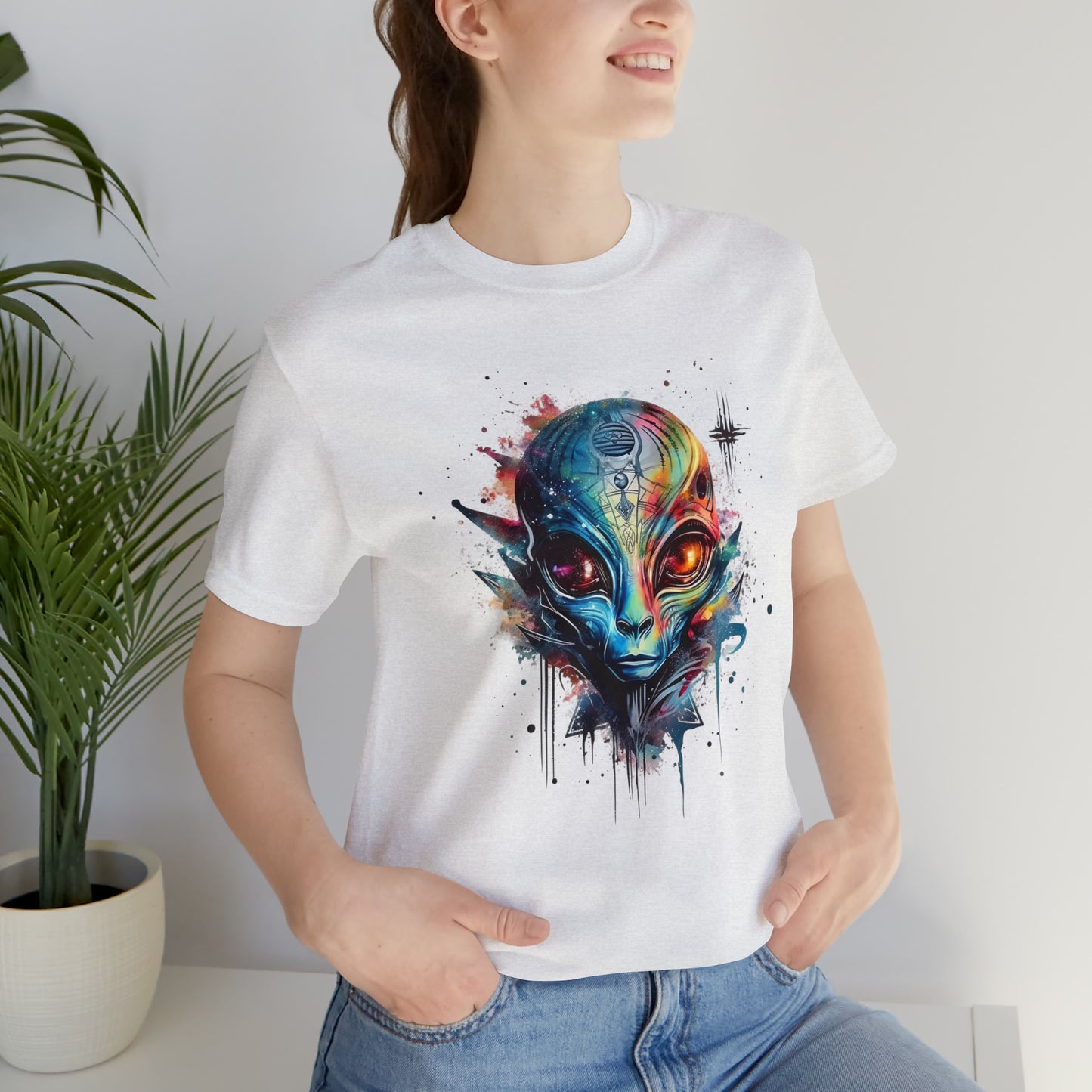 Alien 2 Watercolor Cosmos T-Shirt | Higher Density Living