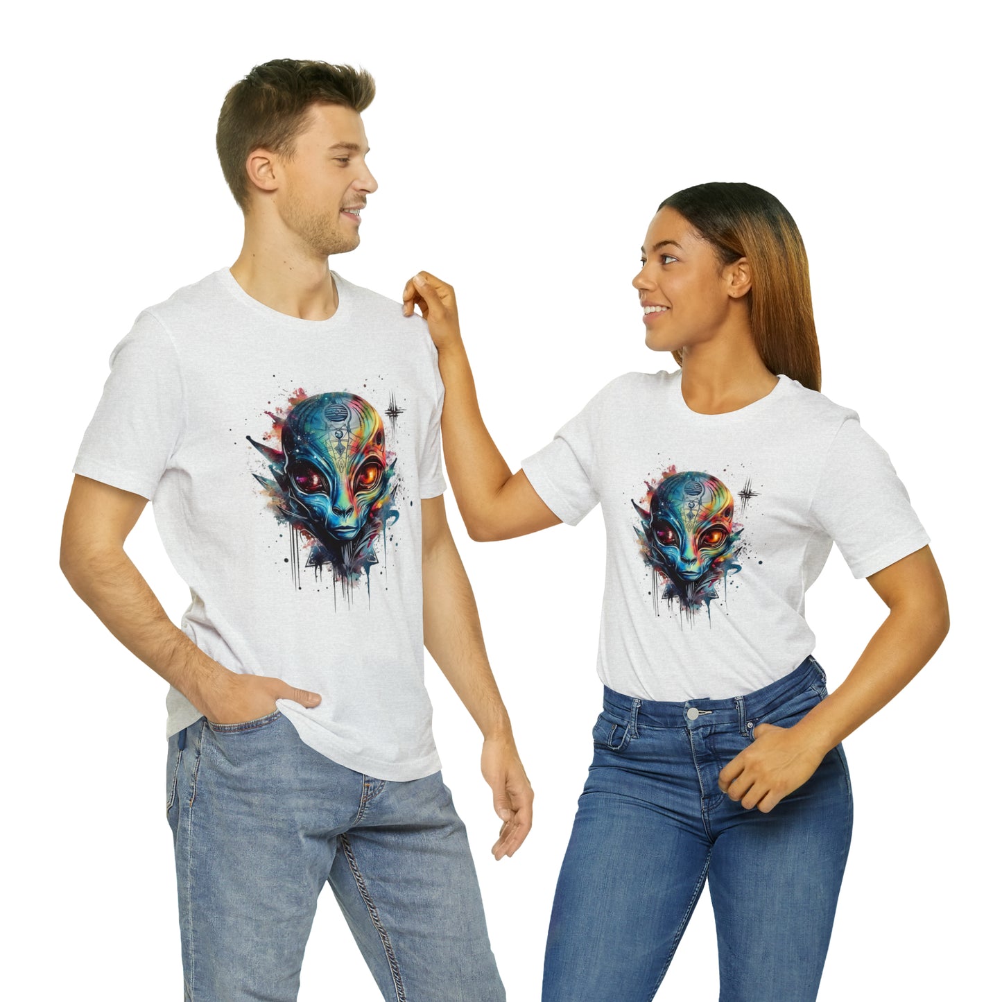 Alien 2 Watercolor Cosmos T-Shirt | Higher Density Living
