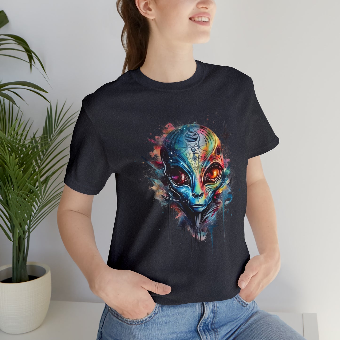 Alien 2 Watercolor Cosmos T-Shirt | Higher Density Living