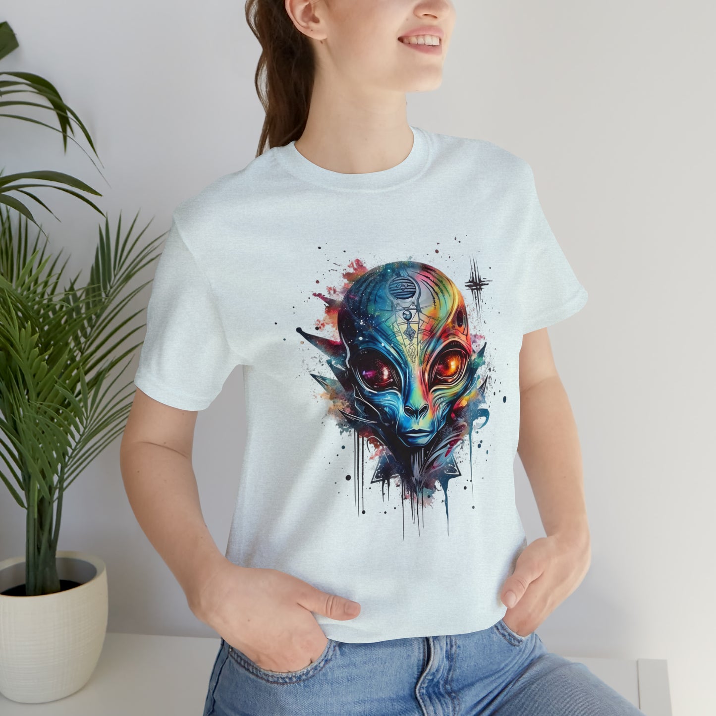 Alien 2 Watercolor Cosmos T-Shirt | Higher Density Living