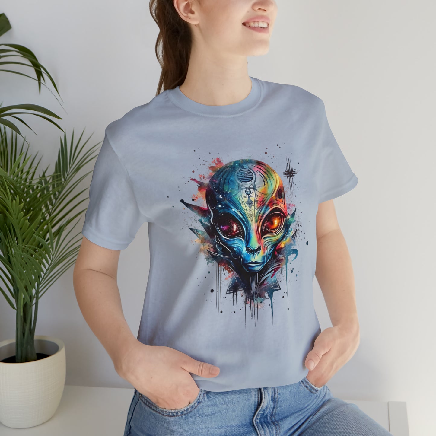 Alien 2 Watercolor Cosmos T-Shirt | Higher Density Living