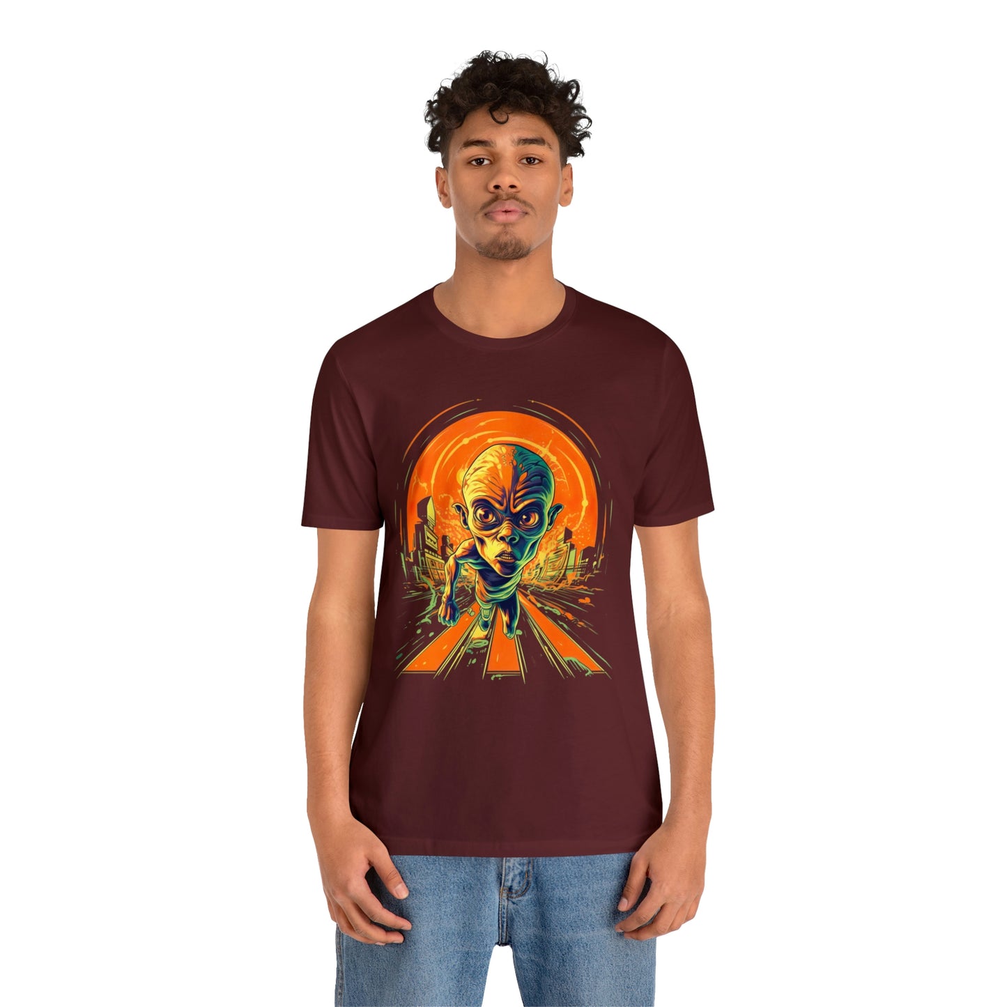 Alien Running Hard: Embrace the Orange Blast