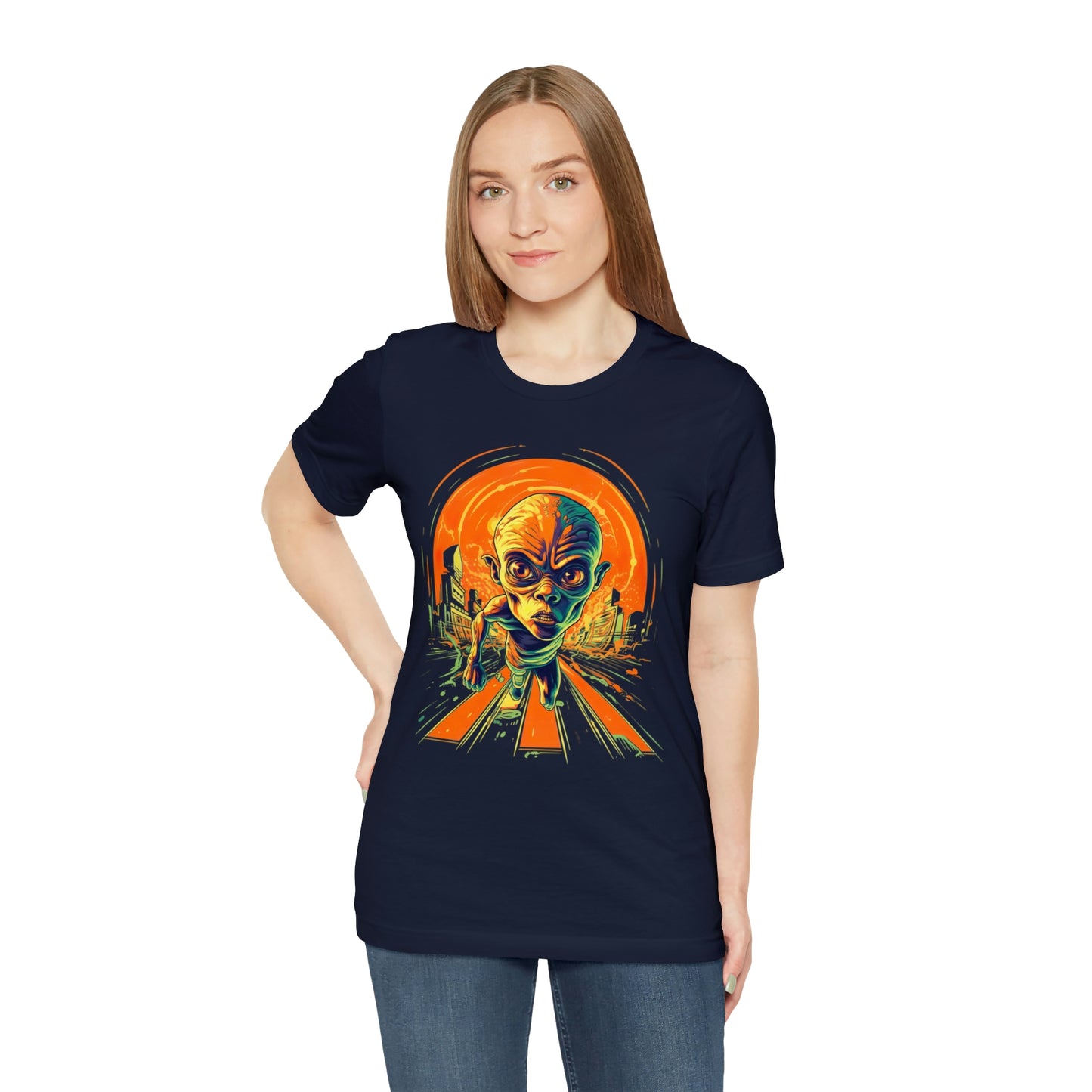 Alien Running Hard: Embrace the Orange Blast