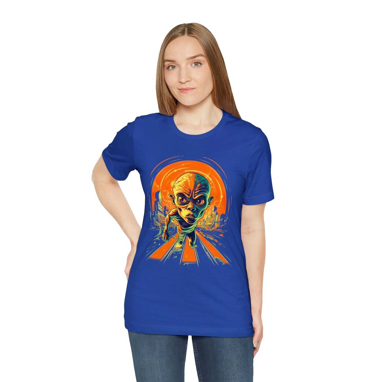 Alien Running Hard: Embrace the Orange Blast