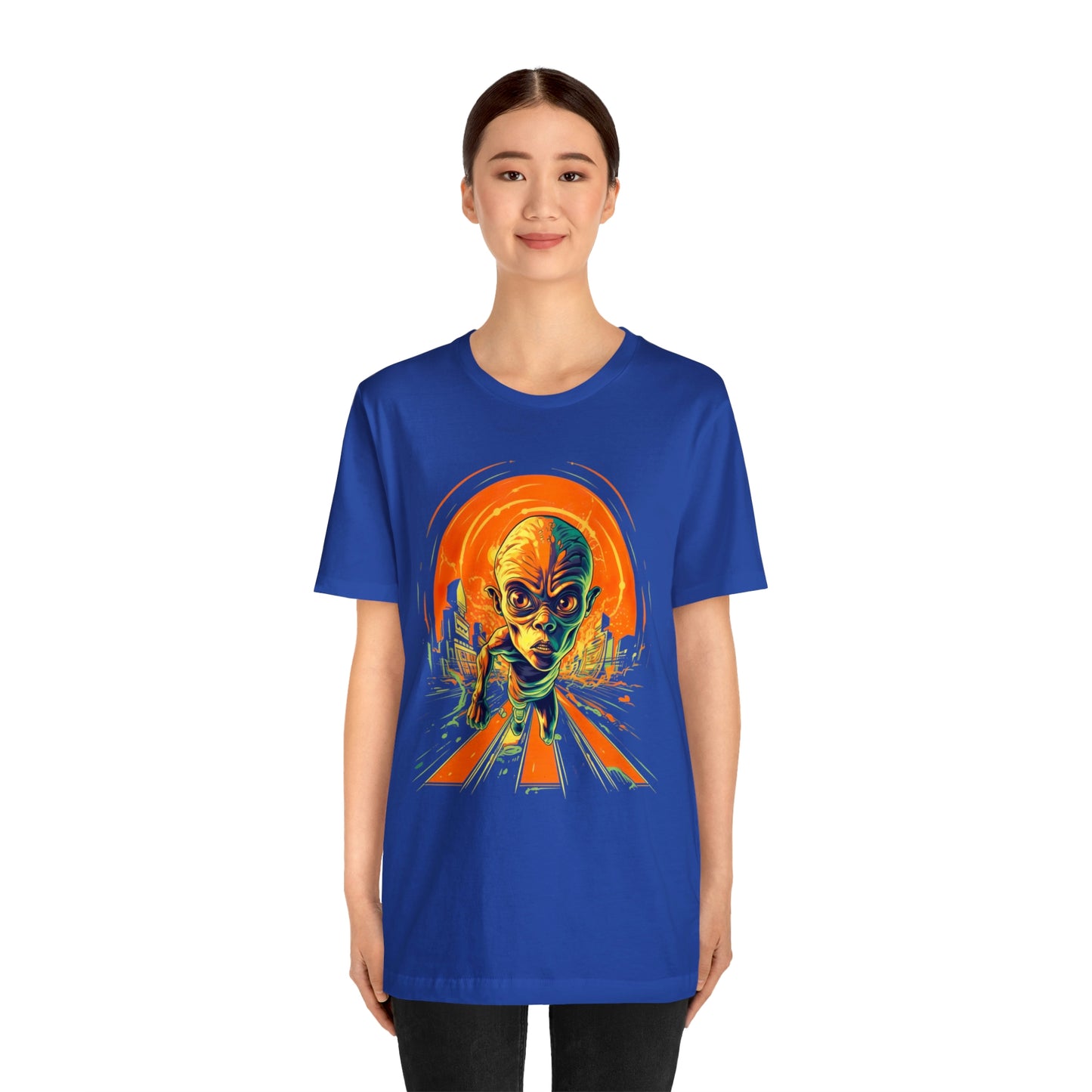 Alien Running Hard: Embrace the Orange Blast