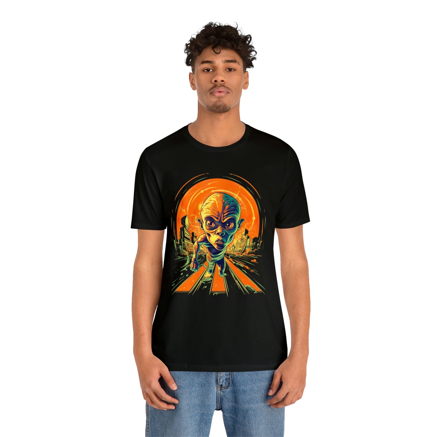 Alien Running Hard: Embrace the Orange Blast