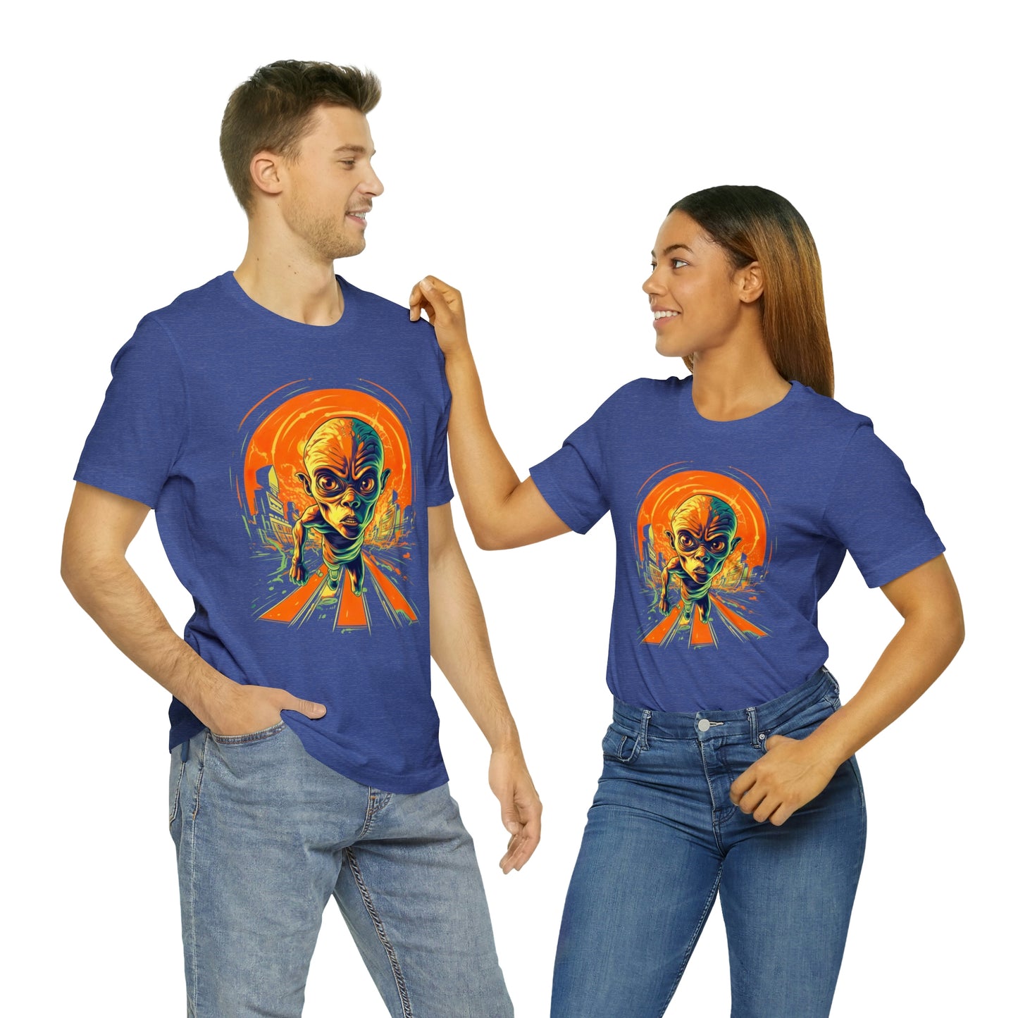 Alien Running Hard: Embrace the Orange Blast
