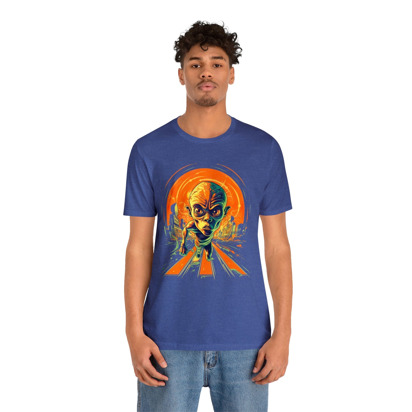 Alien Running Hard: Embrace the Orange Blast