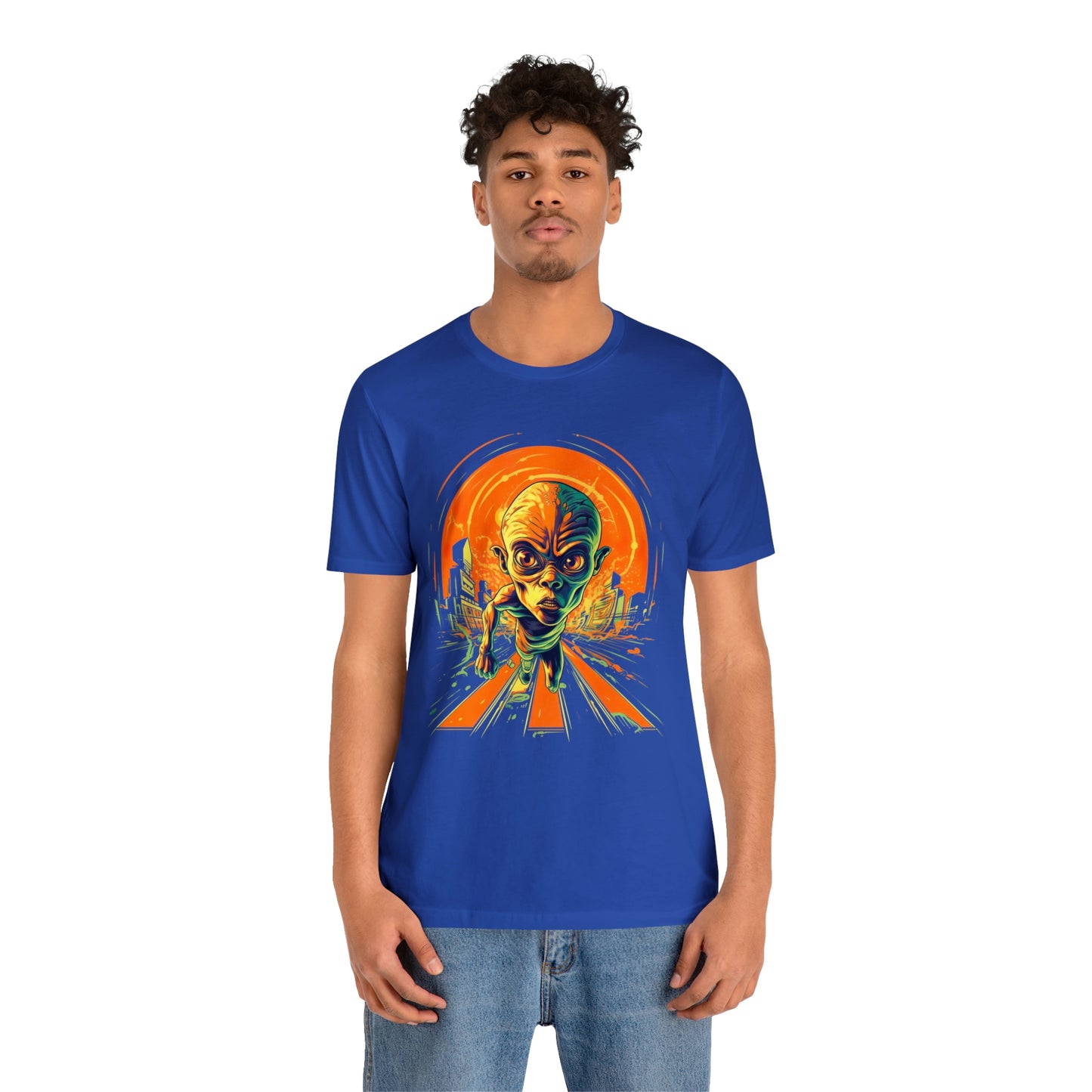 Alien Running Hard: Embrace the Orange Blast