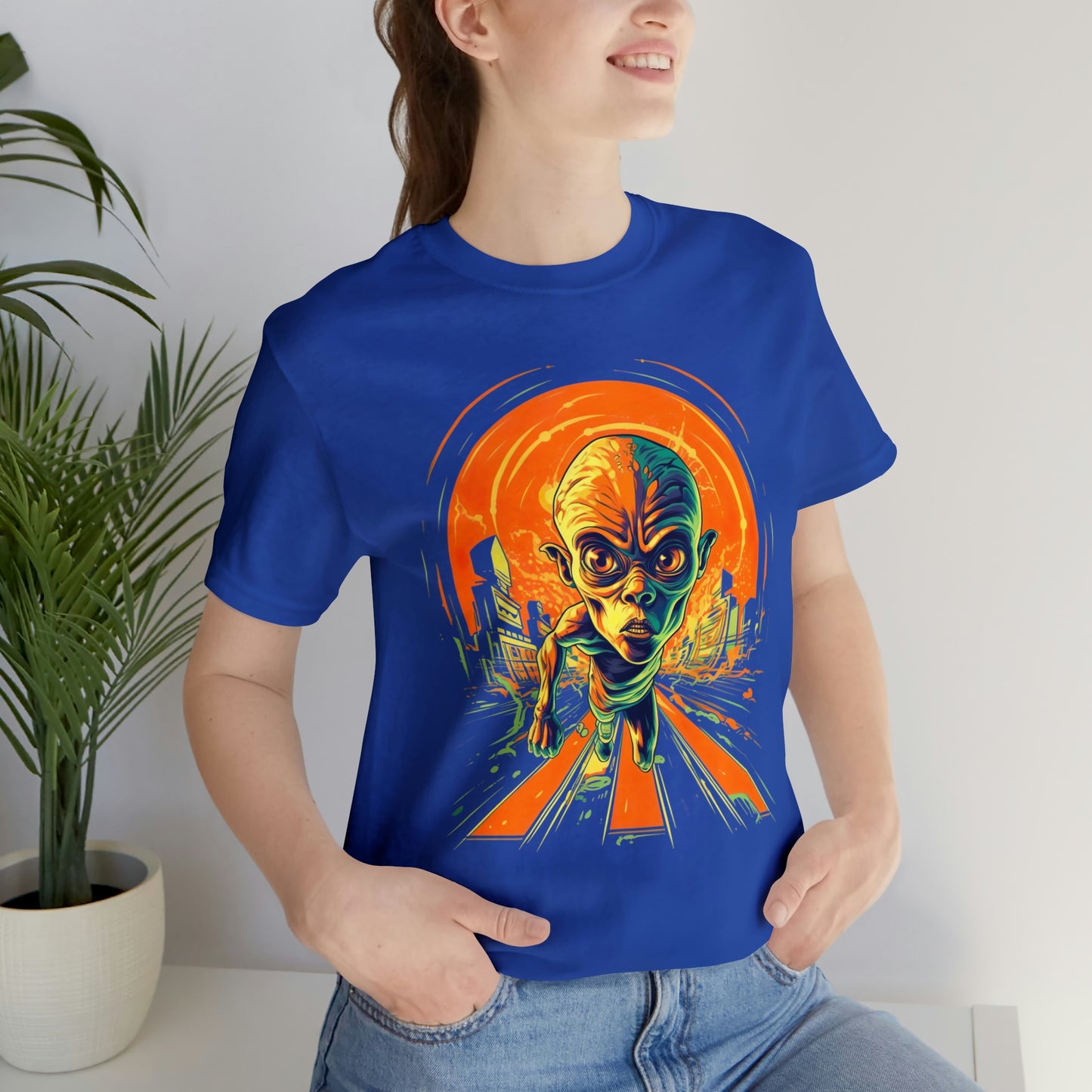 Alien Running Hard: Embrace the Orange Blast