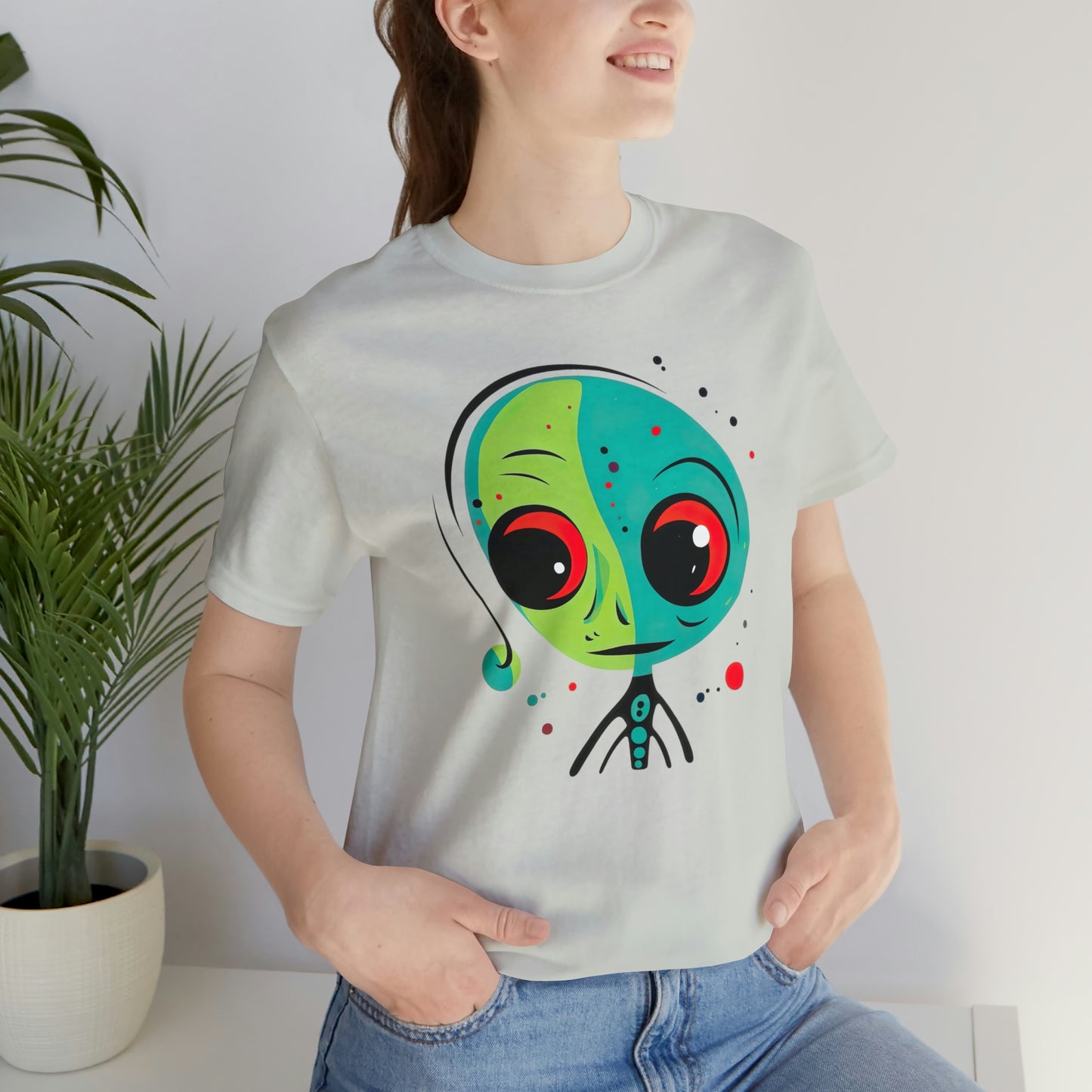 Abstract Alien UFO: Colorful Art for a New Age of Cosmic Enlightenment