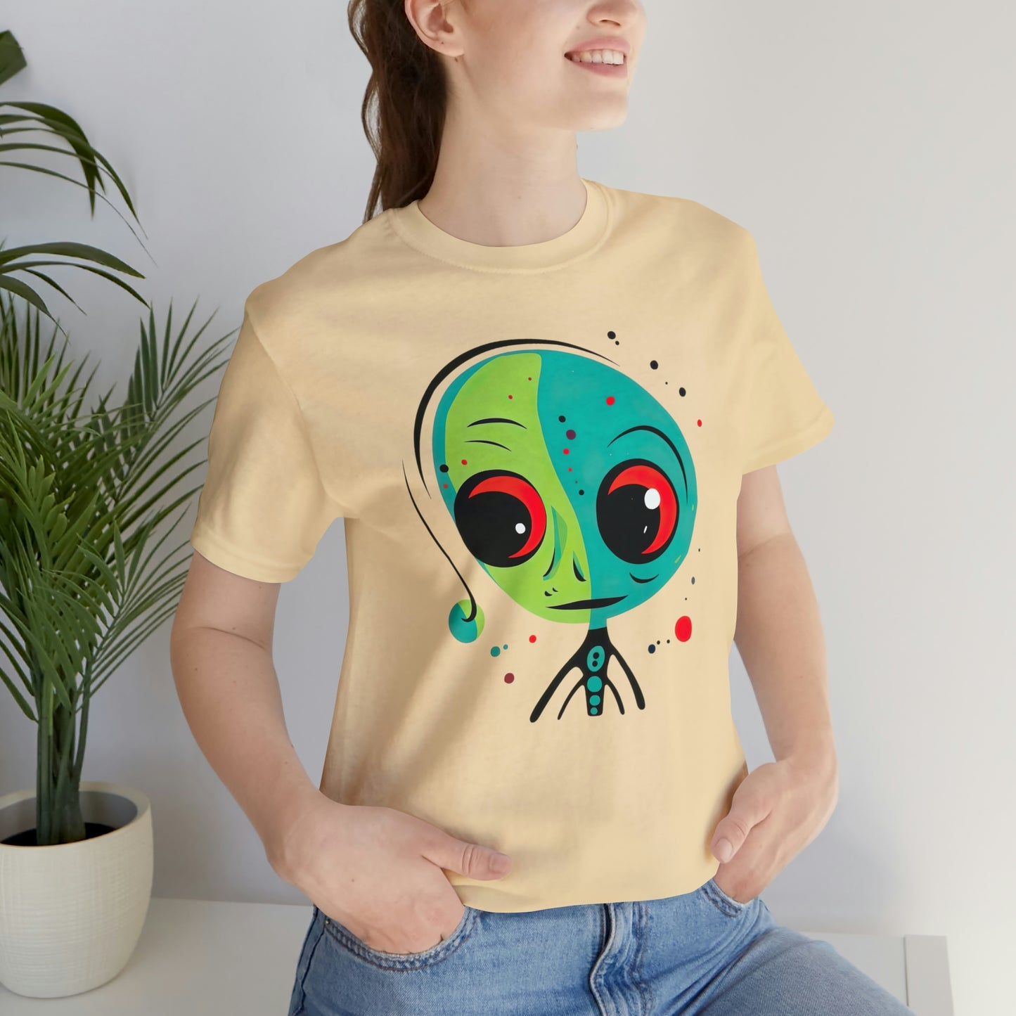 Abstract Alien UFO: Colorful Art for a New Age of Cosmic Enlightenment