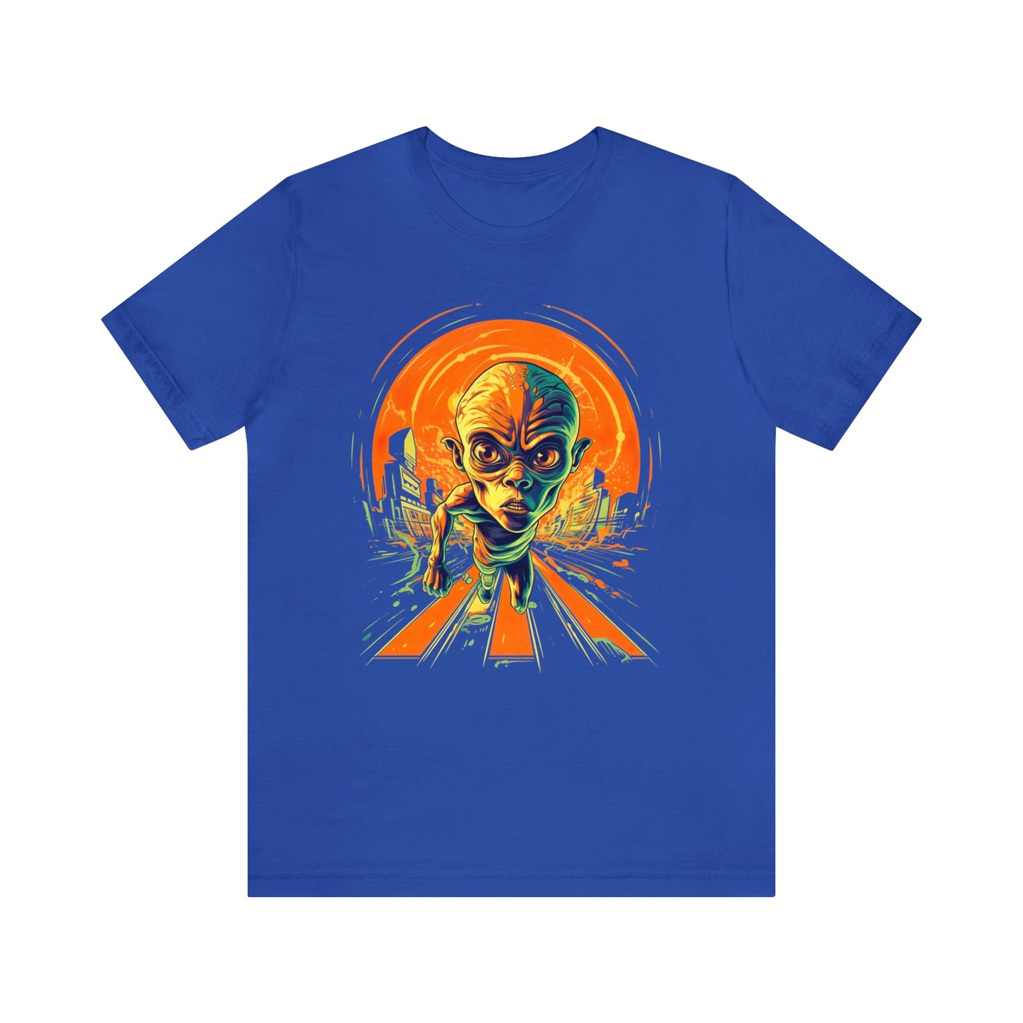 Alien Running Hard: Embrace the Orange Blast