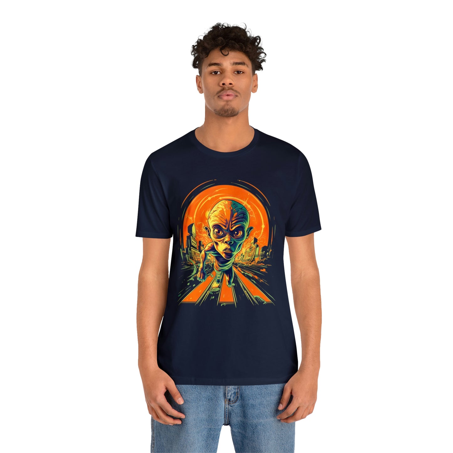 Alien Running Hard: Embrace the Orange Blast