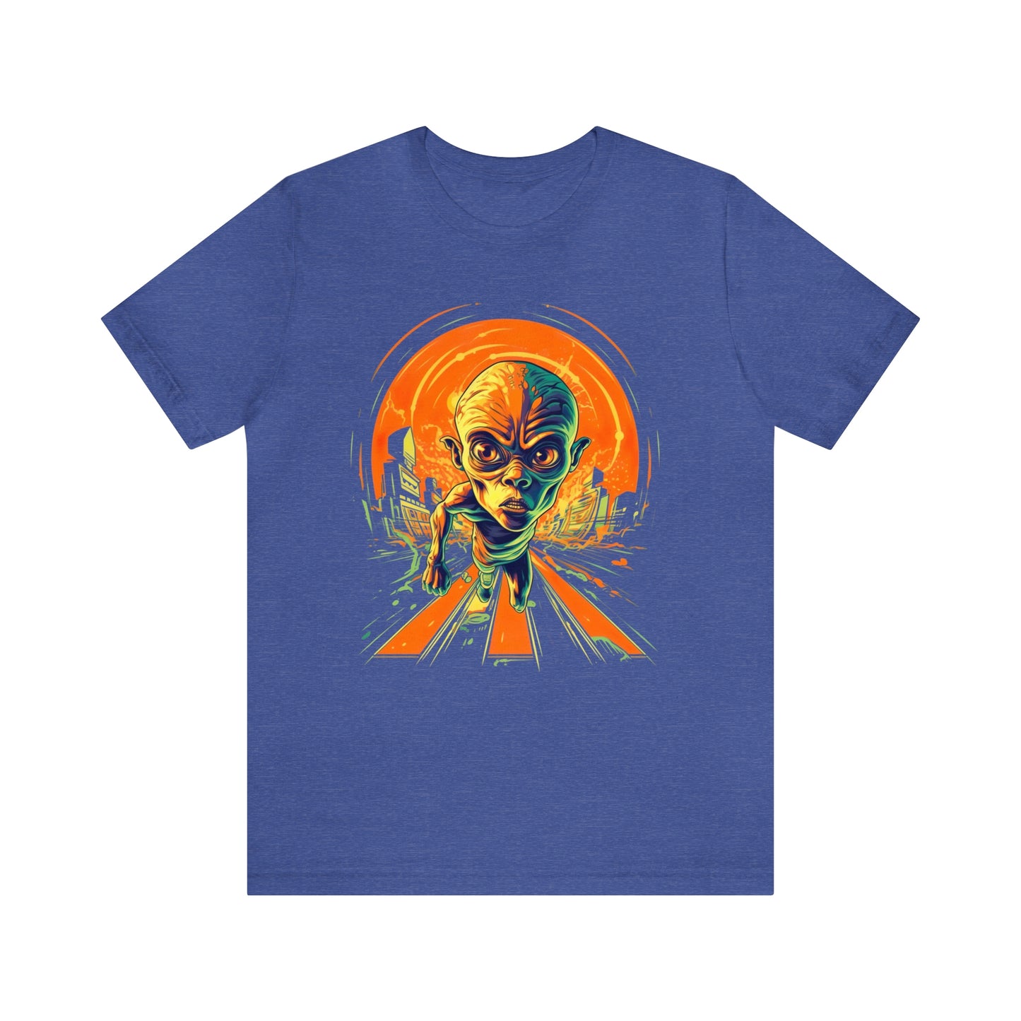 Alien Running Hard: Embrace the Orange Blast