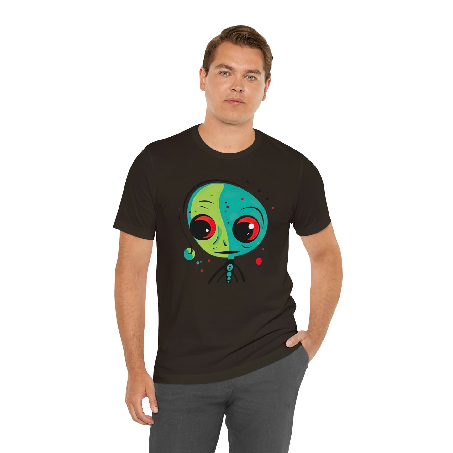 Abstract Alien UFO: Colorful Art for a New Age of Cosmic Enlightenment