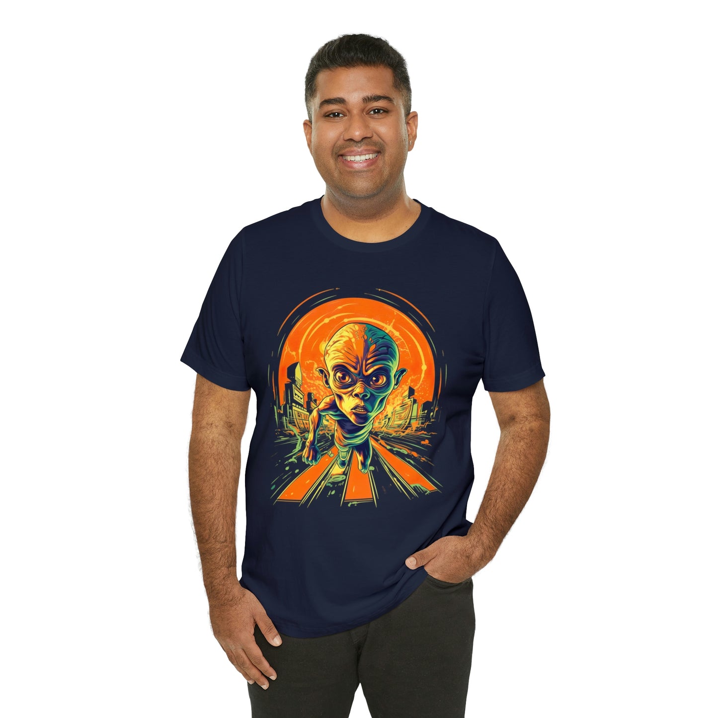 Alien Running Hard: Embrace the Orange Blast