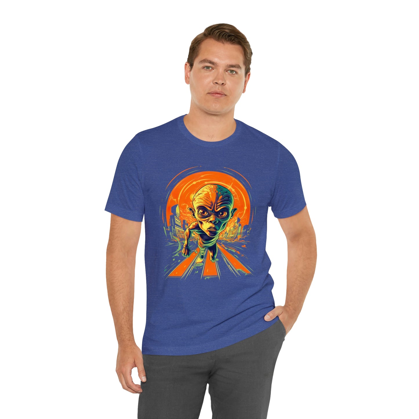 Alien Running Hard: Embrace the Orange Blast