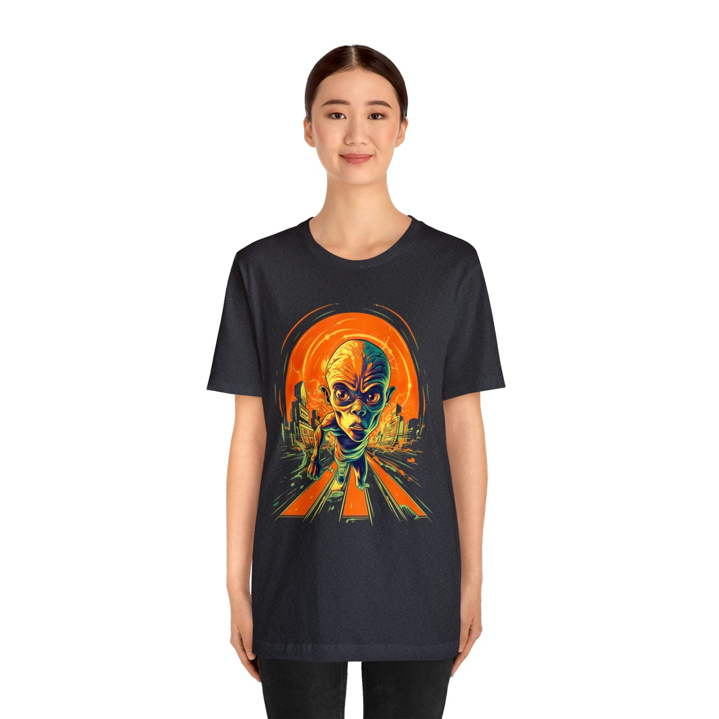 Alien Running Hard: Embrace the Orange Blast