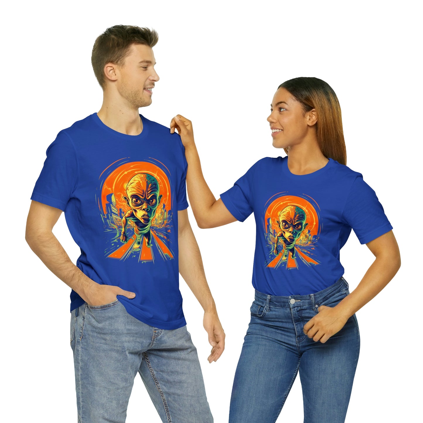 Alien Running Hard: Embrace the Orange Blast
