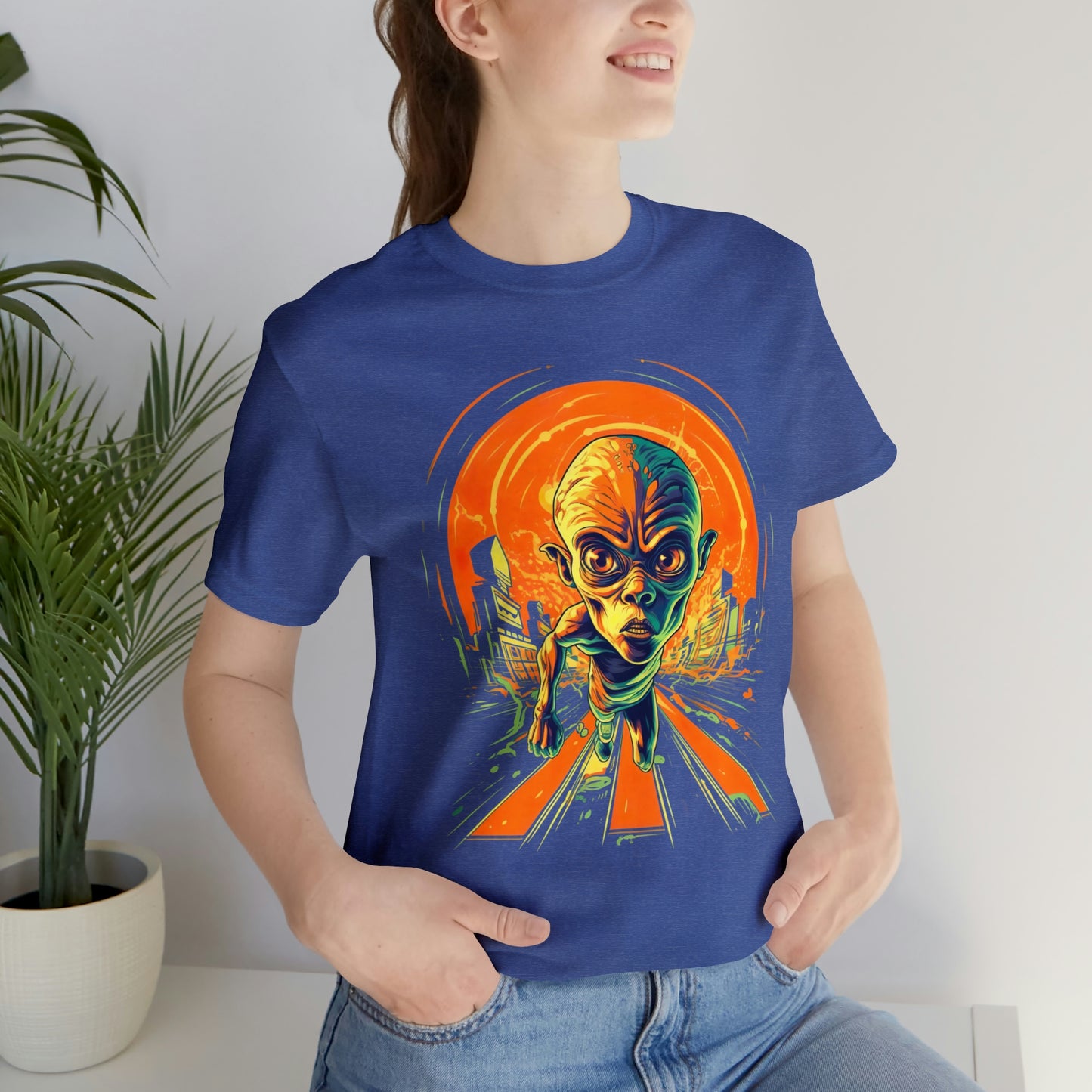 Alien Running Hard: Embrace the Orange Blast