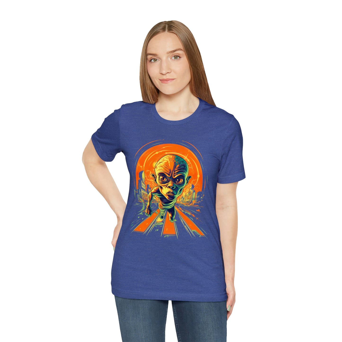 Alien Running Hard: Embrace the Orange Blast