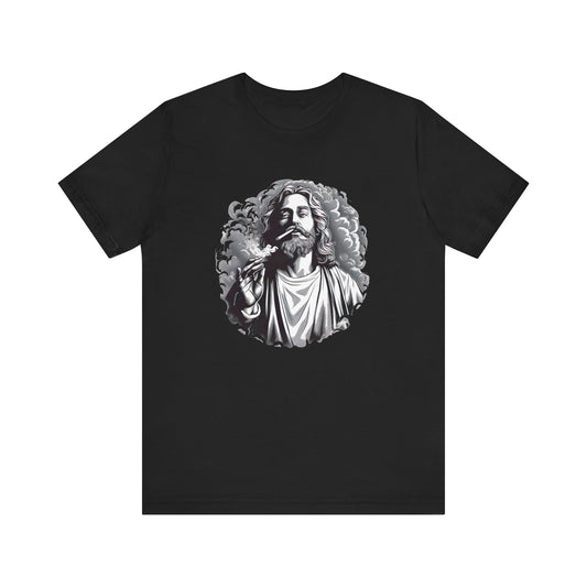 Jesus Enjoying a Smoke T-Shirt | Higher Density Living | Spiritual Awakening