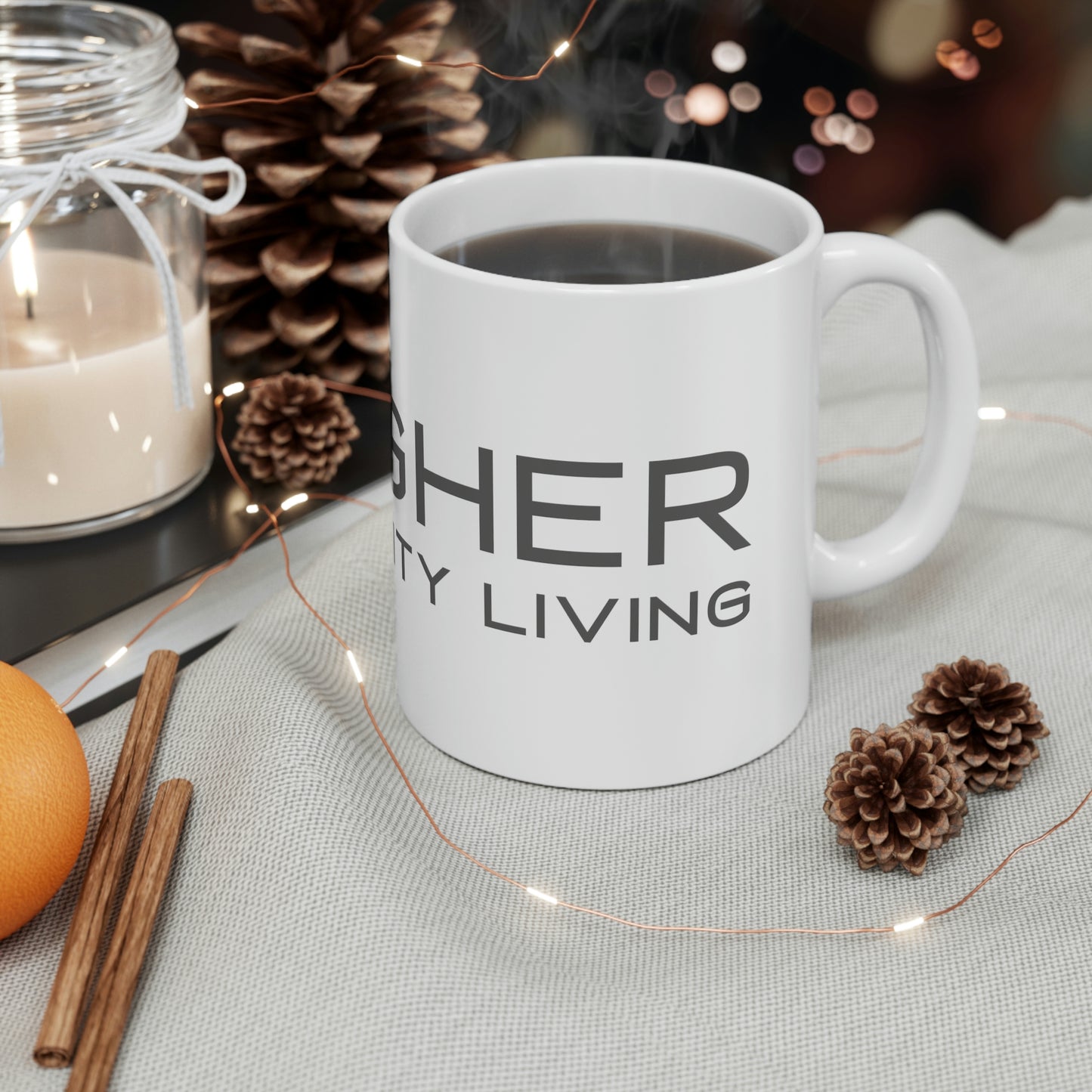 Higher Density Living Ceramic Mug 11oz - Embody Oneness with Every Sip