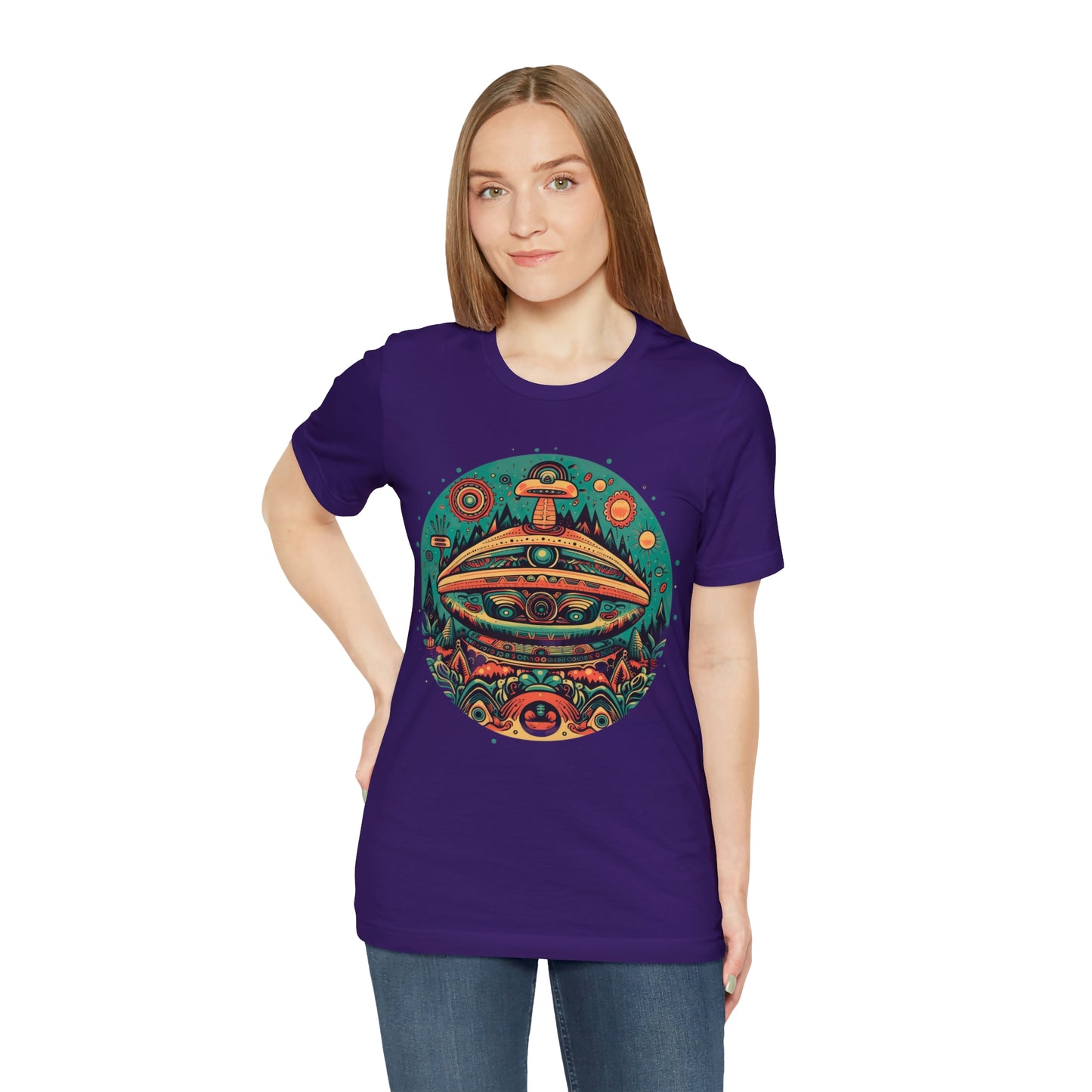 Azteca Ancient Alien Spaceship T-Shirt: Embrace the Cosmos and Unite in Universal Power