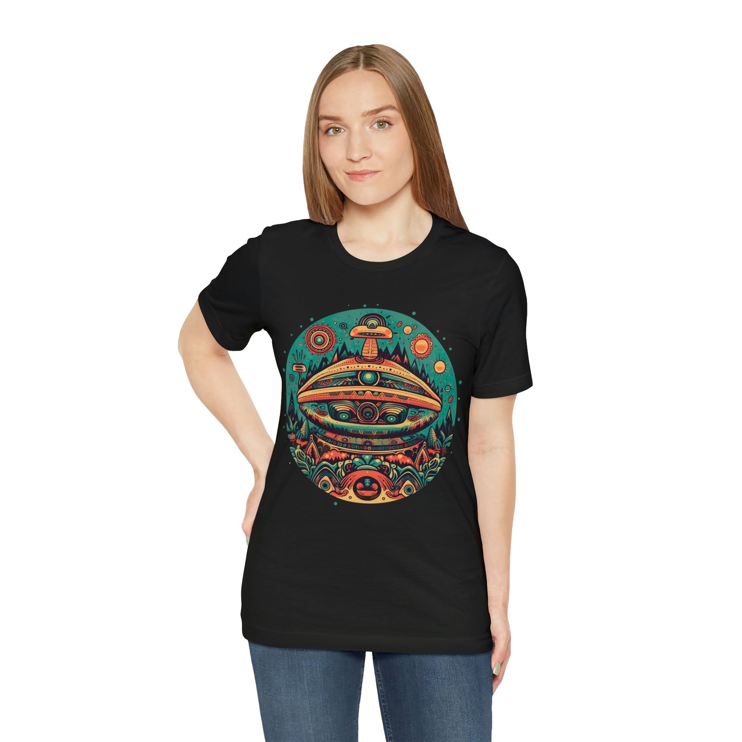 Azteca Ancient Alien Spaceship T-Shirt: Embrace the Cosmos and Unite in Universal Power