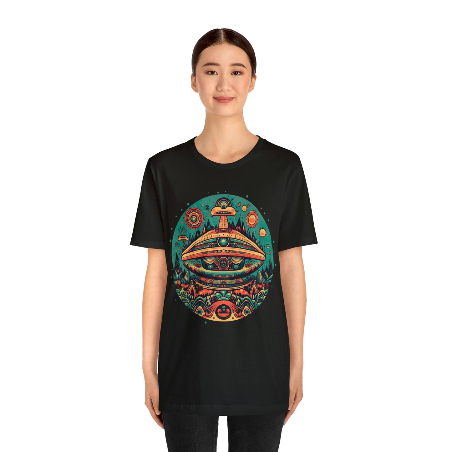 Azteca Ancient Alien Spaceship T-Shirt: Embrace the Cosmos and Unite in Universal Power