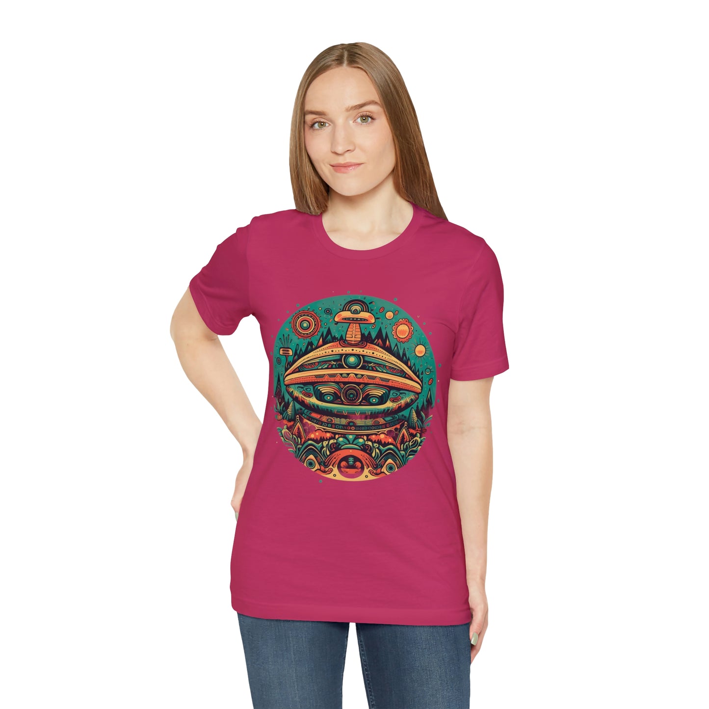 Azteca Ancient Alien Spaceship T-Shirt: Embrace the Cosmos and Unite in Universal Power