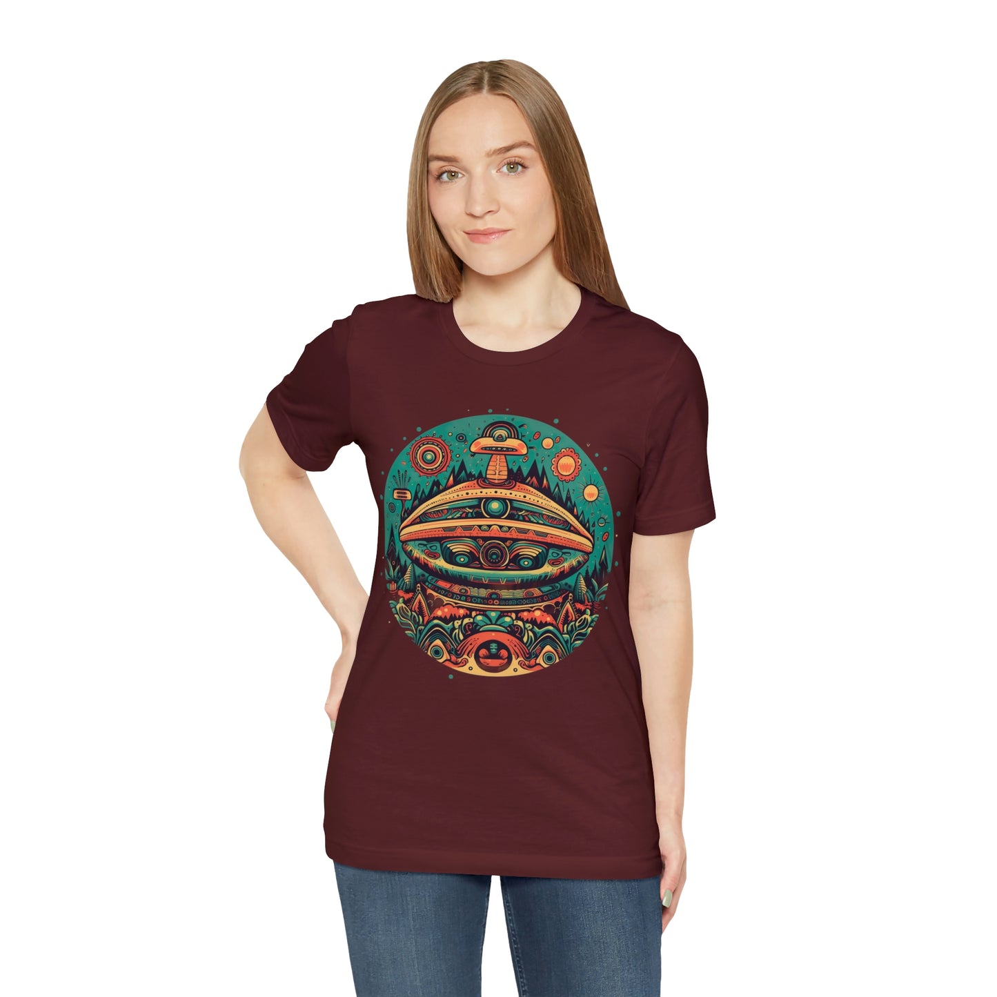 Azteca Ancient Alien Spaceship T-Shirt: Embrace the Cosmos and Unite in Universal Power