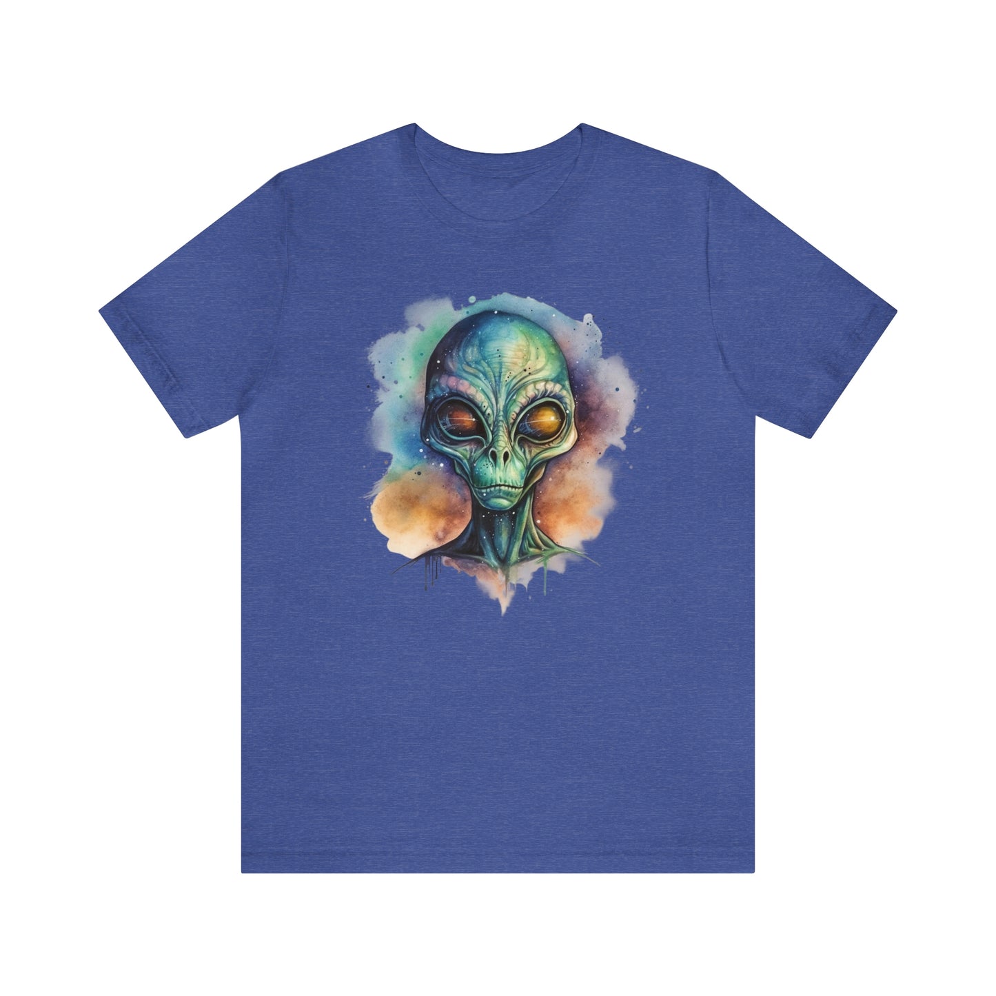 Watercolor Alien Head: Embrace Higher Density & Unveil Cosmic Mysteries