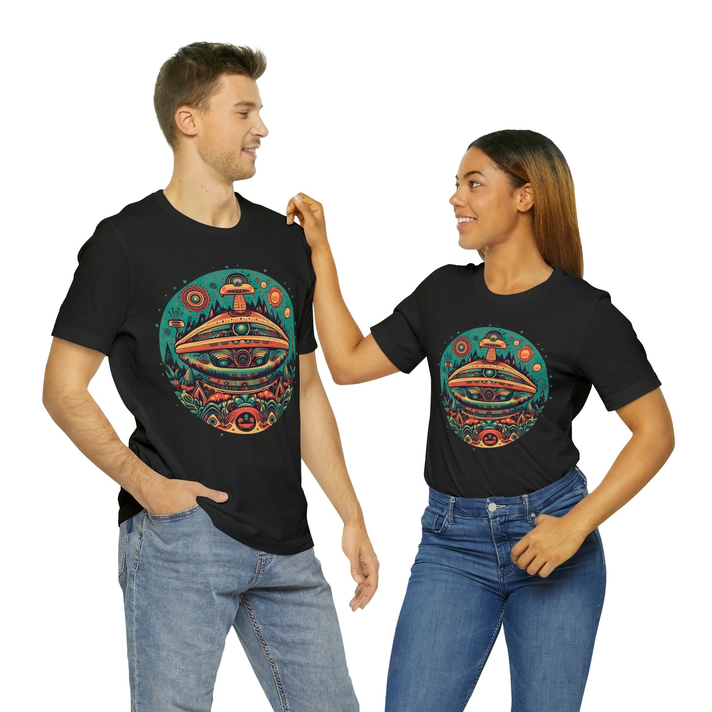 Azteca Ancient Alien Spaceship T-Shirt: Embrace the Cosmos and Unite in Universal Power