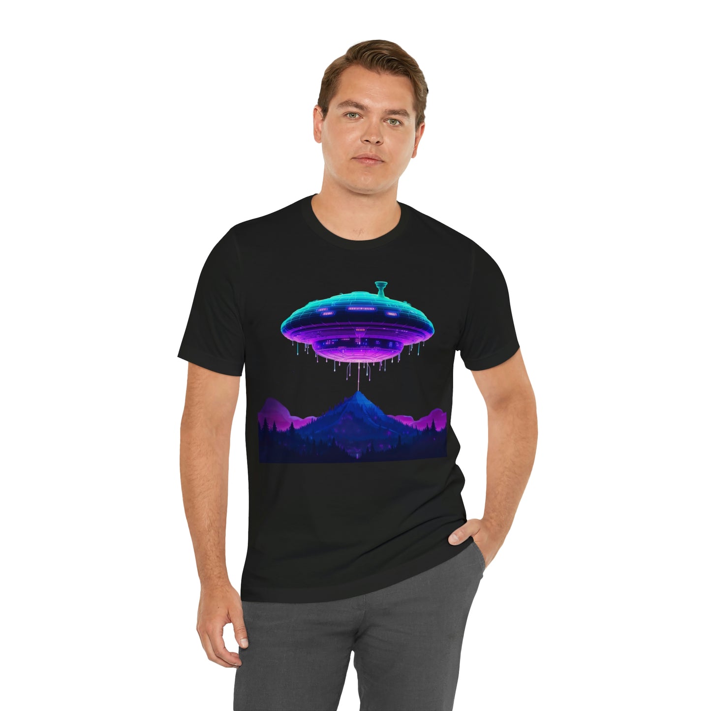 Drippy UFO Retro Style: Embrace Higher Density Living with a Vintage Cosmic Touch